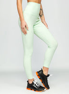 Leggings med hög midja mintfärgade sidbild