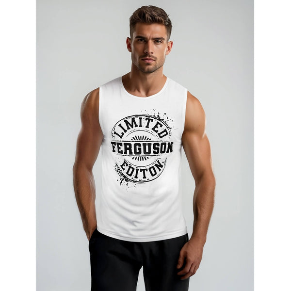 Printed Linne - Vitt Herrlinne Ferguson