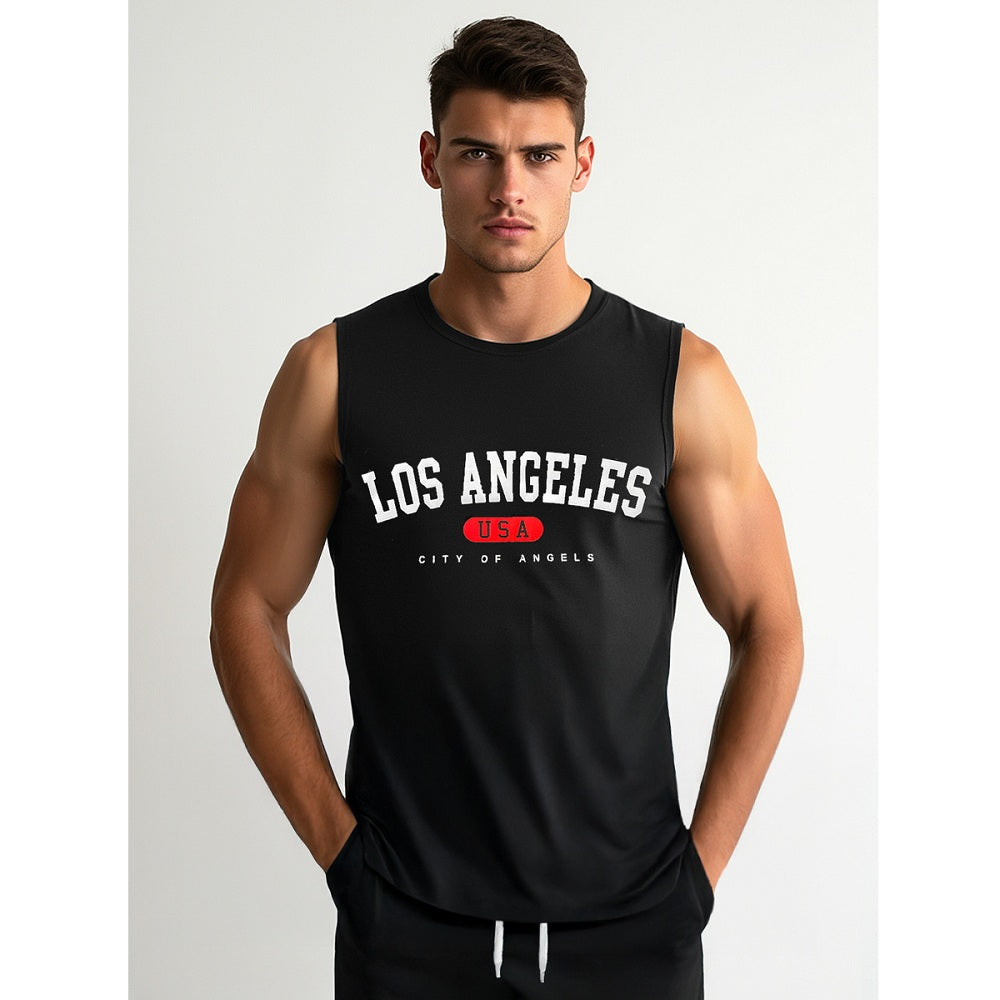 Herrlinne Svart - Los Angeles Tryck