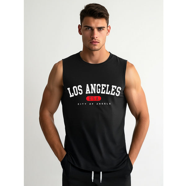 Herrlinne Svart - Los Angeles Tryck