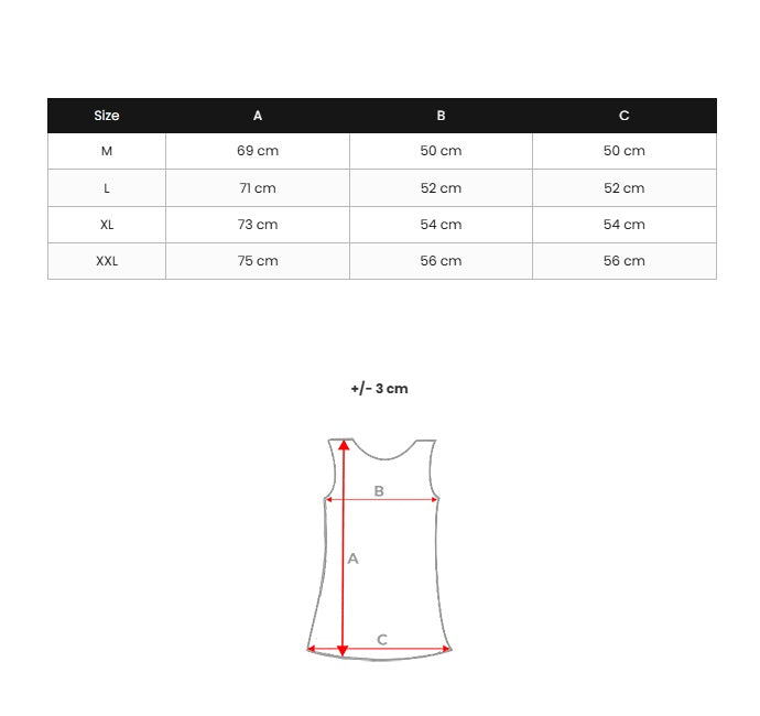 Linne med designtryck - Herrlinne storlekstabell