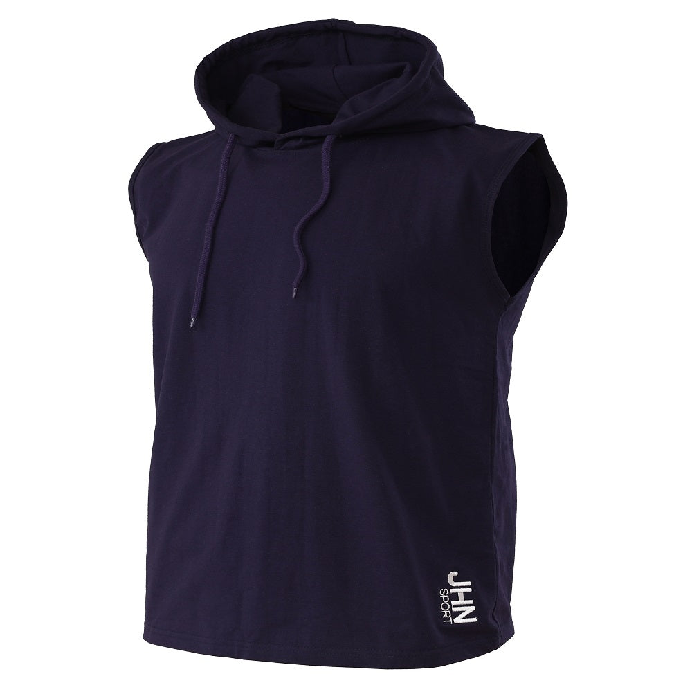 Herrlinne med luva - Linne med huva Herr mörkblått framifrån