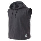 Herrlinne med luva - Linne med huva Herr mörkgrått framifrån