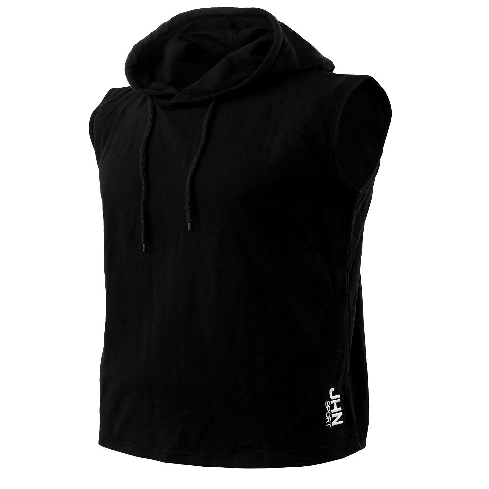 Herrlinne med luva - Linne med huva Herr svart framifrån