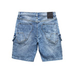 Jeansshorts Herr med cargofickor - Amaci & Sons ljusblå bakifrån