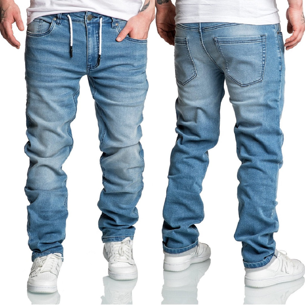 Ljusblåa stretchjeans herr - Amaci & Sons