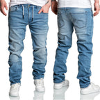 Ljusblåa stretchjeans herr - Amaci & Sons