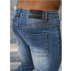 Trendiga slim fit jeans herr bakifrån