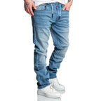 Ljusblå stretch jeans - Herrjeans joggers Amaci & Sons