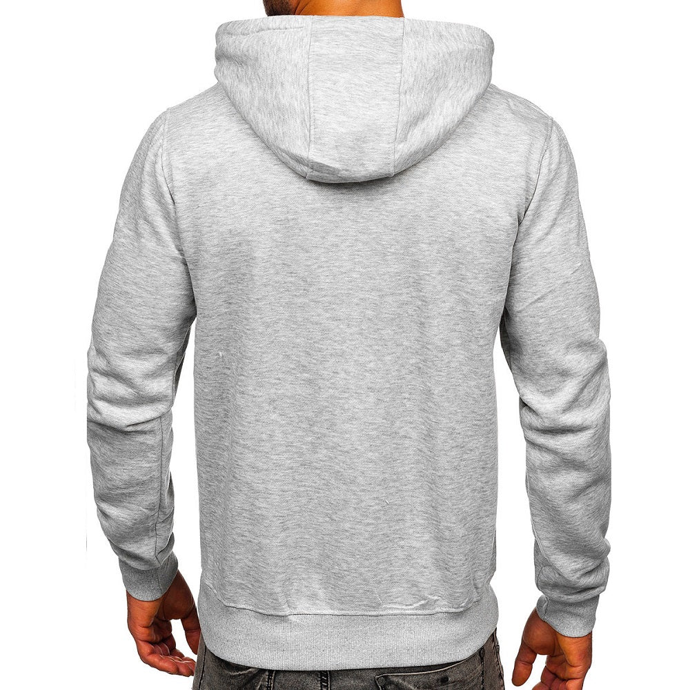 Billig hoodie ljusgrå herr 249 kr bakifrån