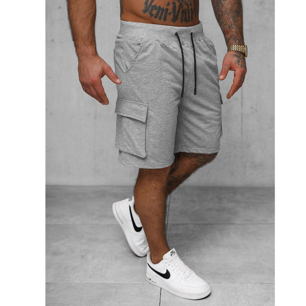 Ljusgråa cargoshorts herr