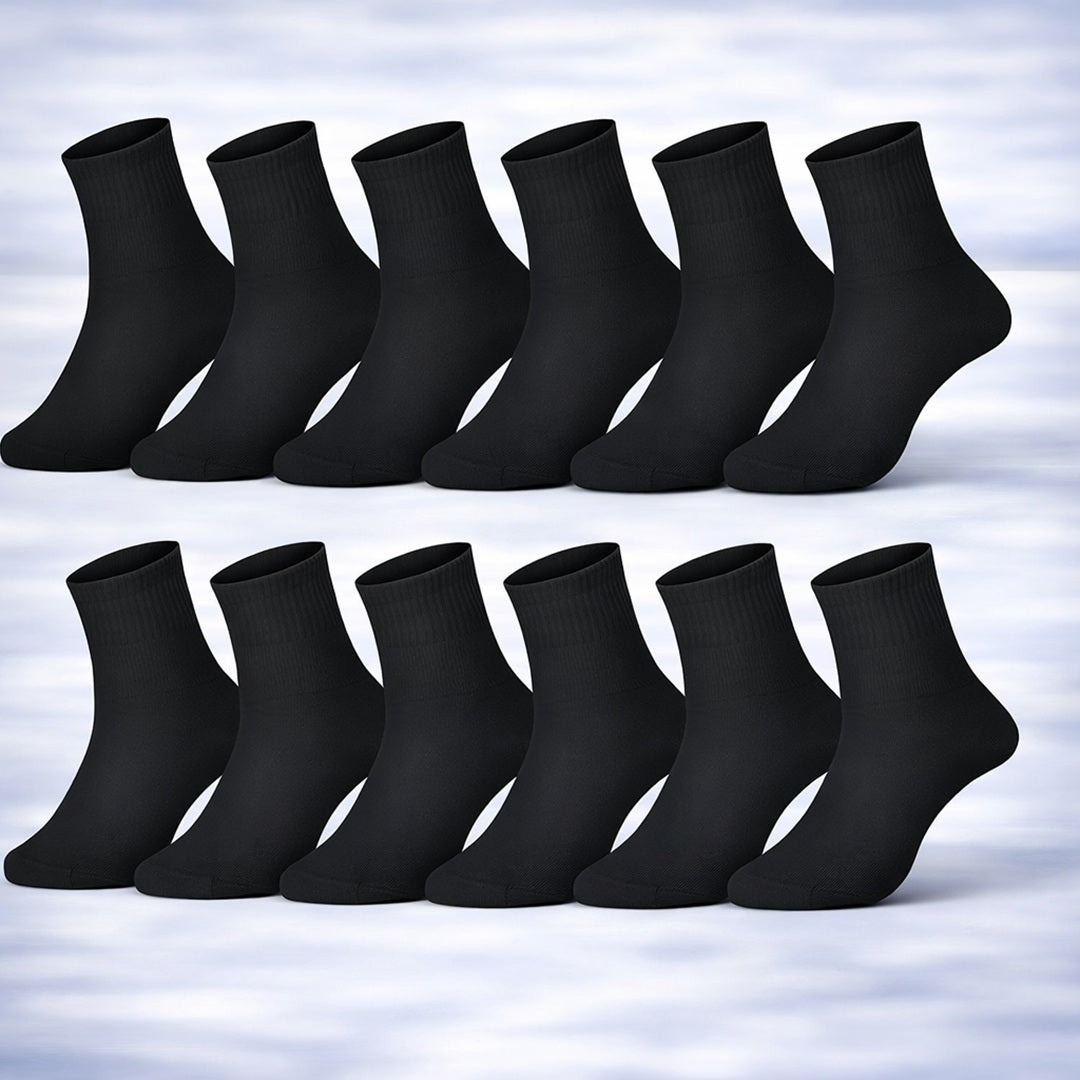 medelhöga svarta strumpor unisex