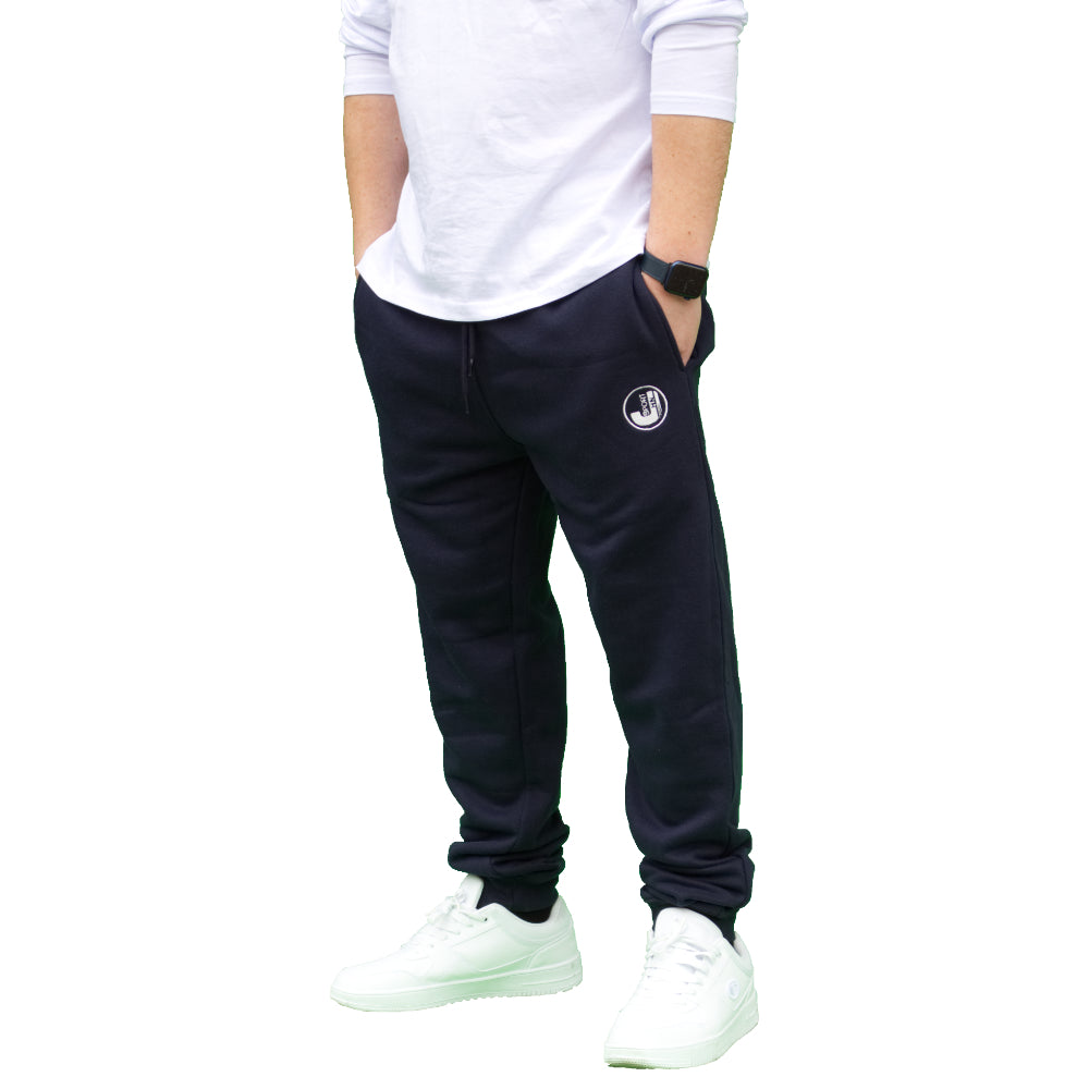 Billiga mjukisbyxor herr - Sweatpants JHNsport - mörkblåa