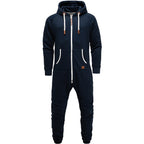 Supersköna unisex jumpsuits med luva - varm och gosig onesie mörkblå