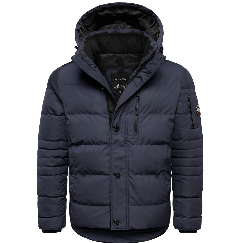 Mörkblå Herrjacka för vintern