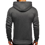 Billig mörkgrå herr hoodie 249 kr - bakifrån