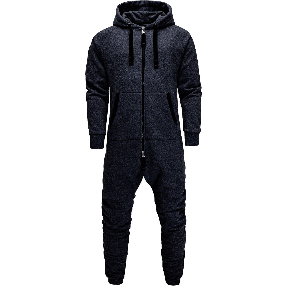 Onesies med attityd - Unisex Jumpsuits med luva mörkgrå