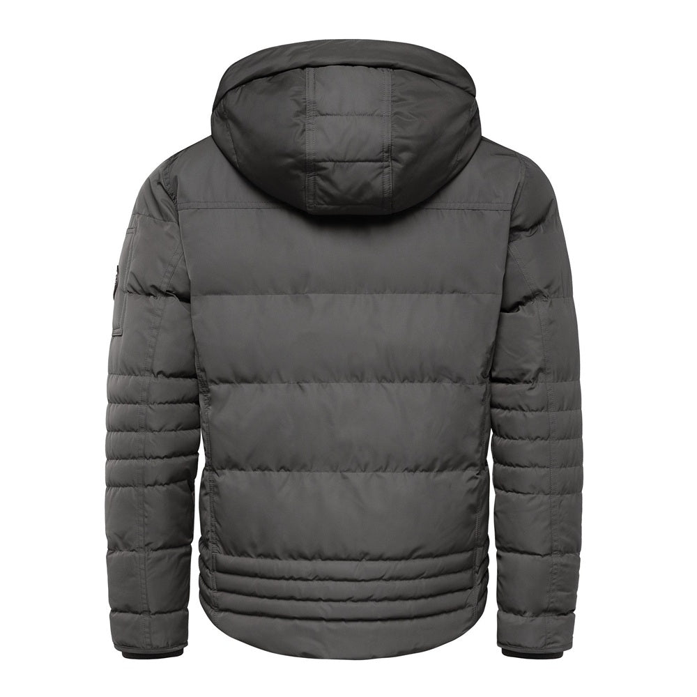 Mörkgrå vinterjacka för herr från Amaci & Sons bakifrån