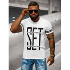 T-shirt med motiverande text - Vit herrtröja framifrån