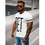 T-shirt med motiverande text - Vit herrtröja sidan