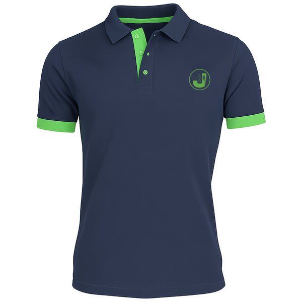 Mörkblå grön piketröja - modell Gotland