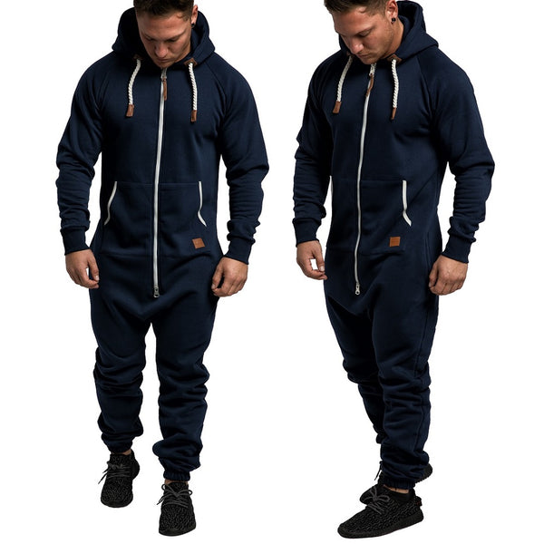 Härliga onesies med huva - Unisex - mörkblå