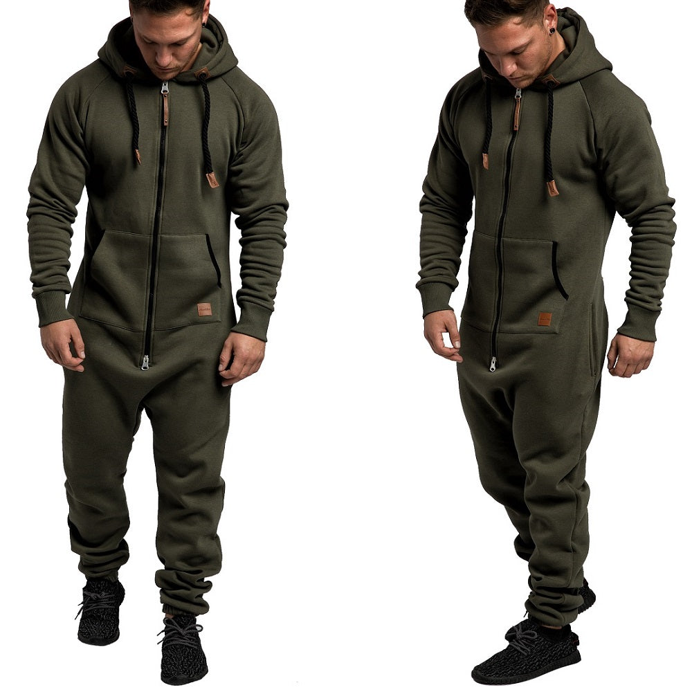 Härliga onesies med huva - Unisex - grön