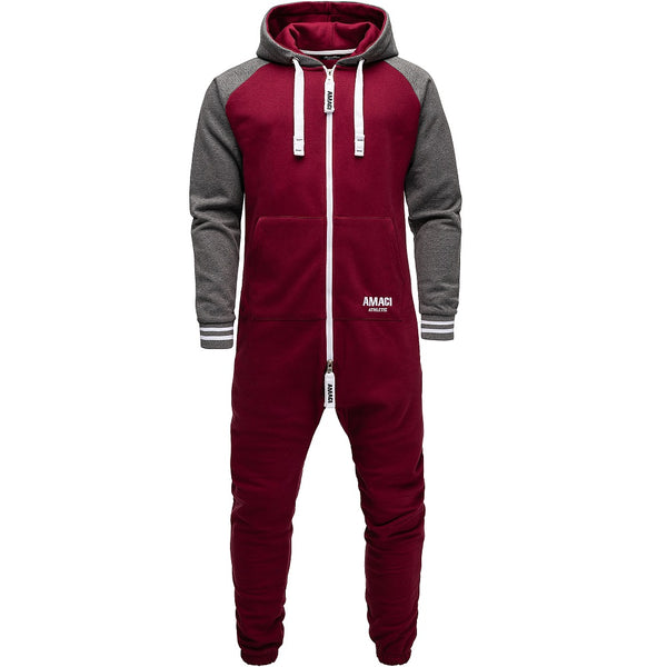 Supersköna onesies med luva - Unisex Jumpsuits - vinröd