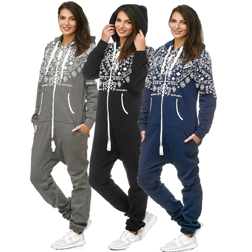 Onesies Dam - Vintage jumpsuits med luva