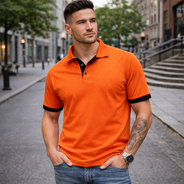 Orange pikétröja Amaci & Sons