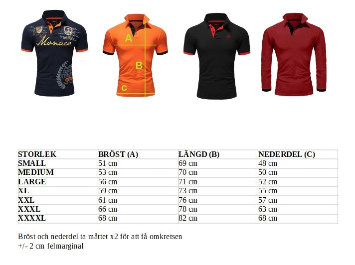 Pikétröja Herr - Stilren Marinblå piké Amaci & Sons