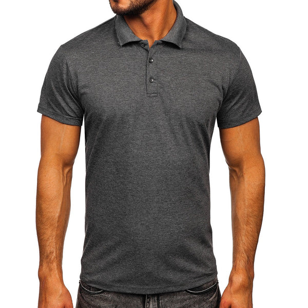 Billig mörkgrå pikétröja herr