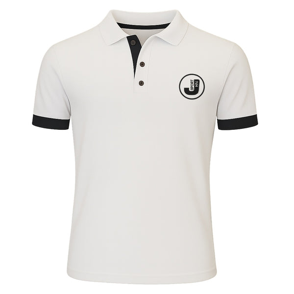 Vit billig piketröja herr