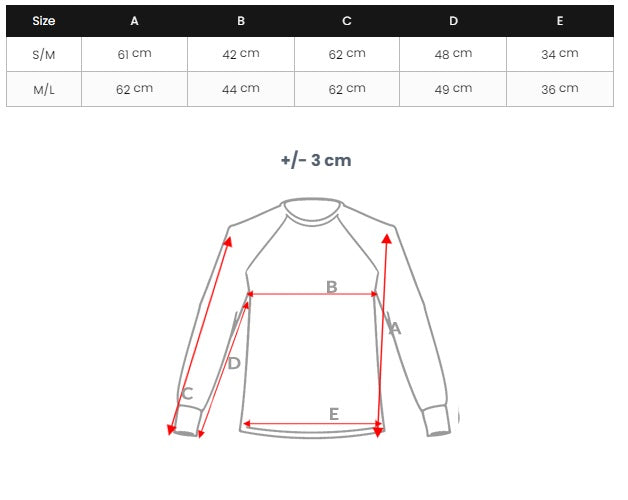 Polotröja dam storlekstabell