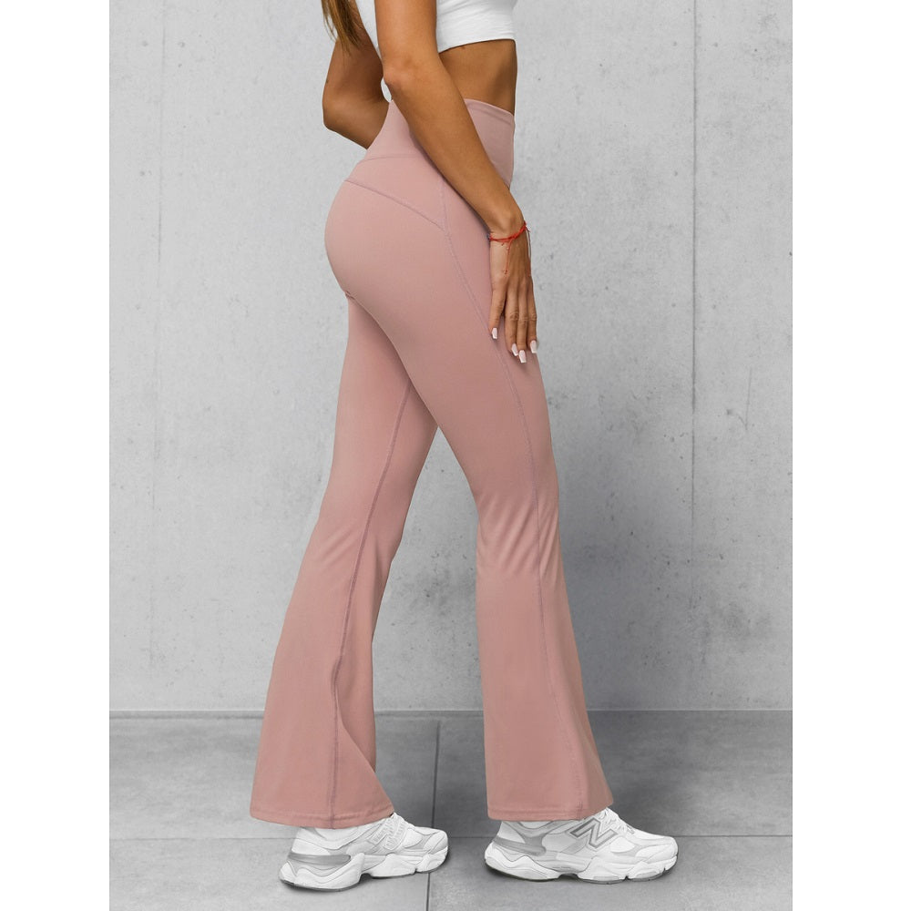 Utsvängda Damleggings - Puderfärgade sidan