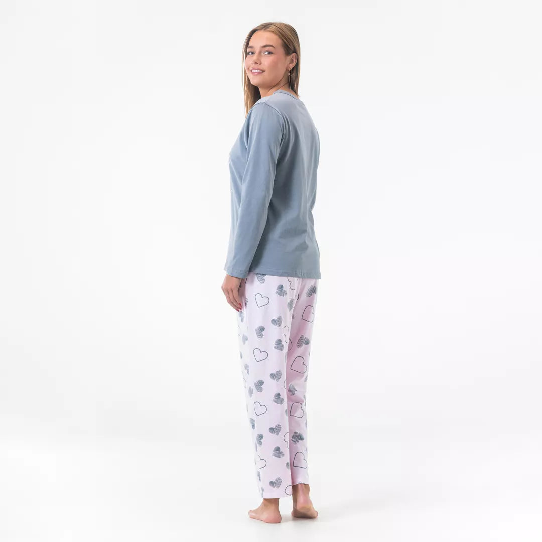 Pyjamas dam från Gaubert® i mjuk bomull med bekväm Comfort Fit.