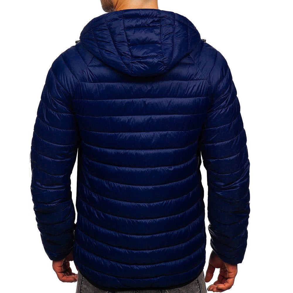 Quiltad Herrjacka med luva 499 kr bakifrån