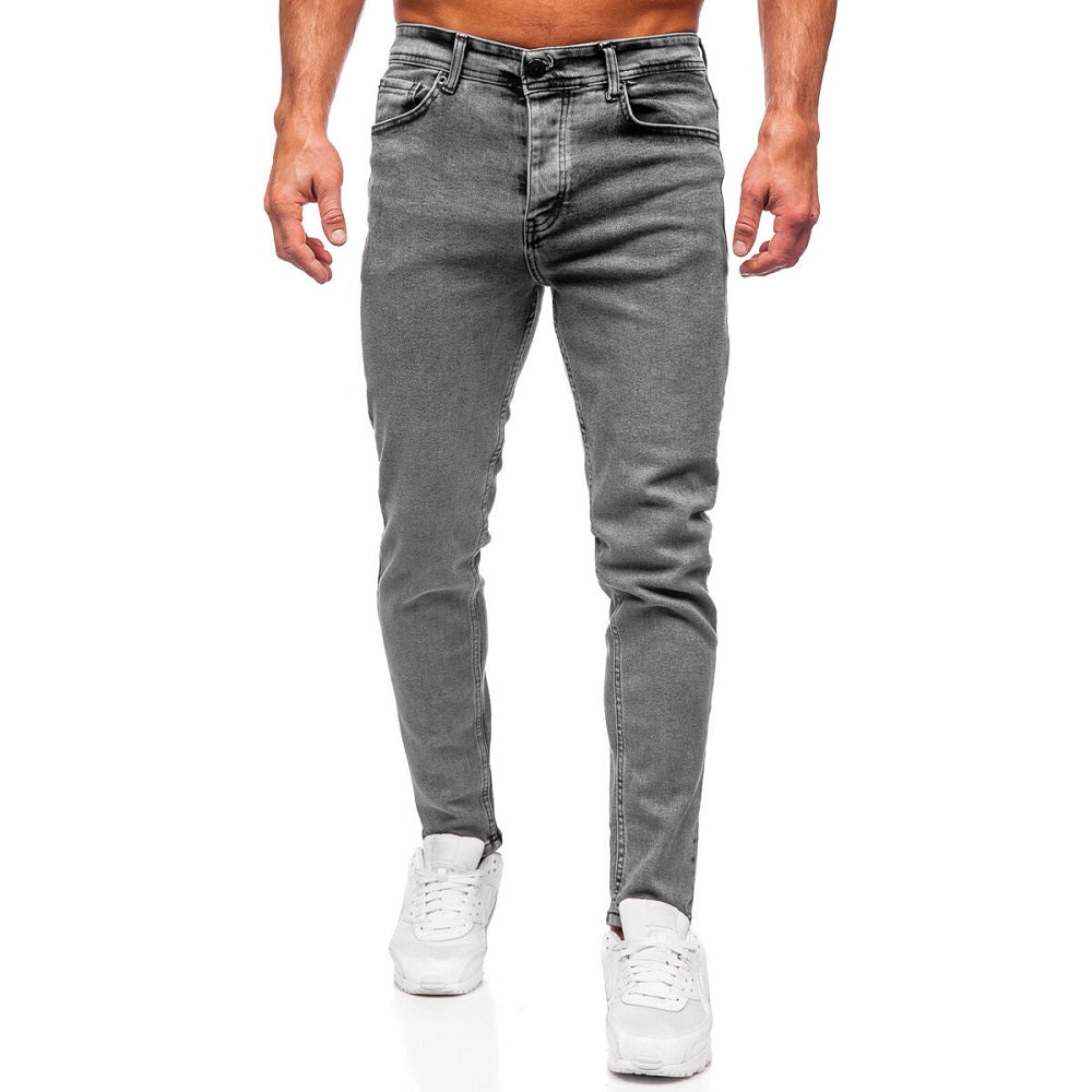 Jeans Regular fit - Grafitgrå herr framifrån