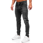 Herrjeans regular fit - Svart slitna