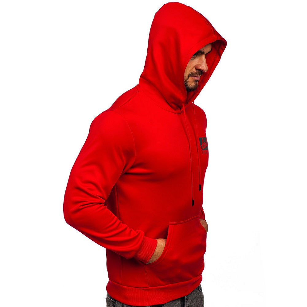 Röd luvtröja peace - Hoodie herr