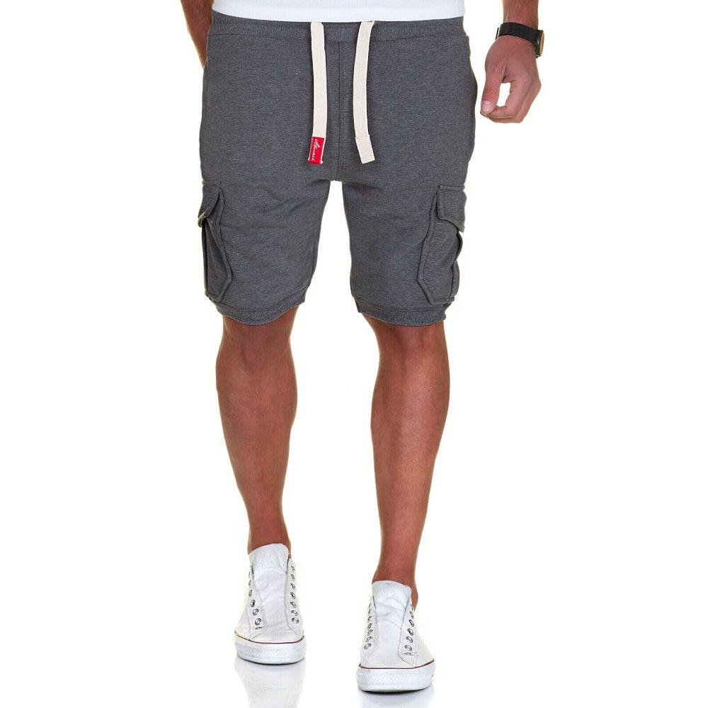 Mjukisshorts mörkgråa cargo shorts herr