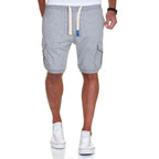 Ljusgrå mjukisshorts cargoshorts herr