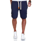 Mjukisshorts Mörkblåa cargoshorts herr