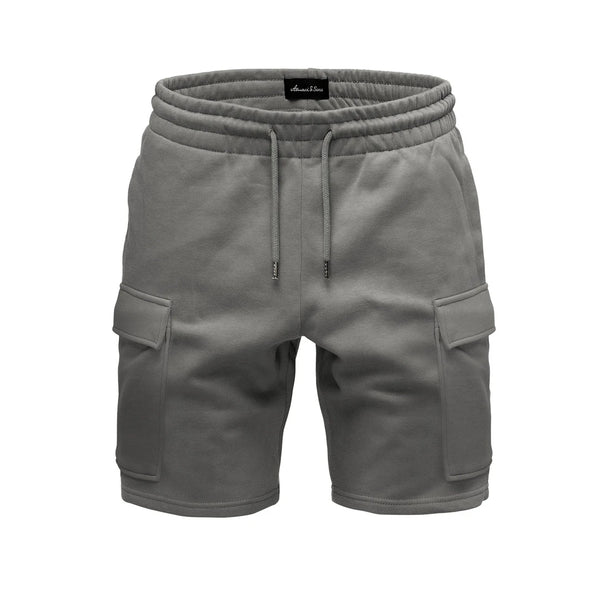 Mörkgrå cargo mjukisshorts från Amaci & Sons