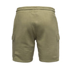 Mjukisshorts med cargofickor herr - Amaci & Son gröna bakifrån