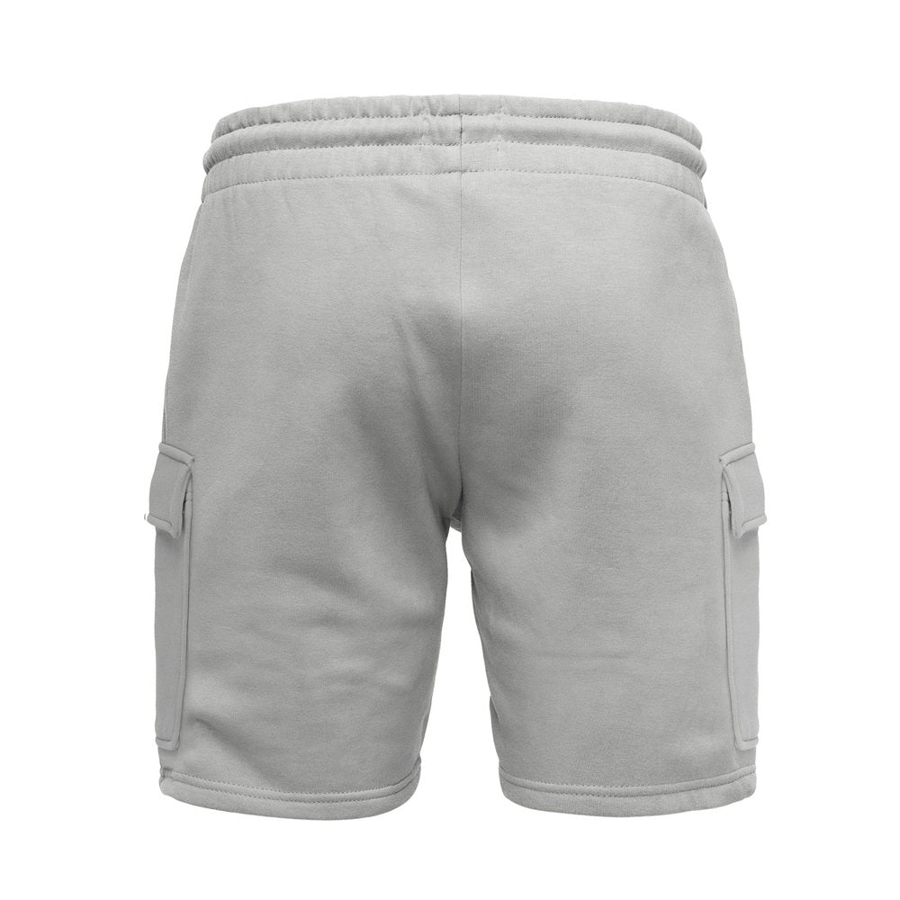 Mjukisshorts med cargofickor herr - Amaci & Son ´ljusgrå bakifrån