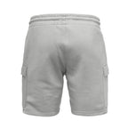 Mjukisshorts med cargofickor herr - Amaci & Son ´ljusgrå bakifrån