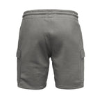 Mjukisshorts med cargofickor herr - Amaci & Son mörkgråa bakifrån