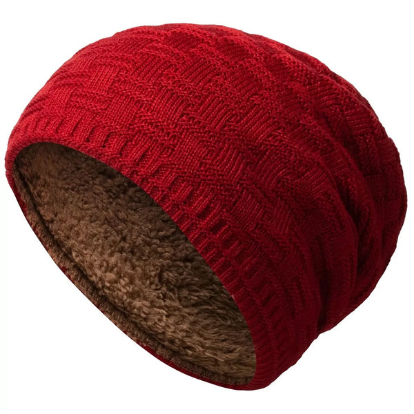 Vintermössa unisex - fodrade mössor för endast 49 kr - vinröd