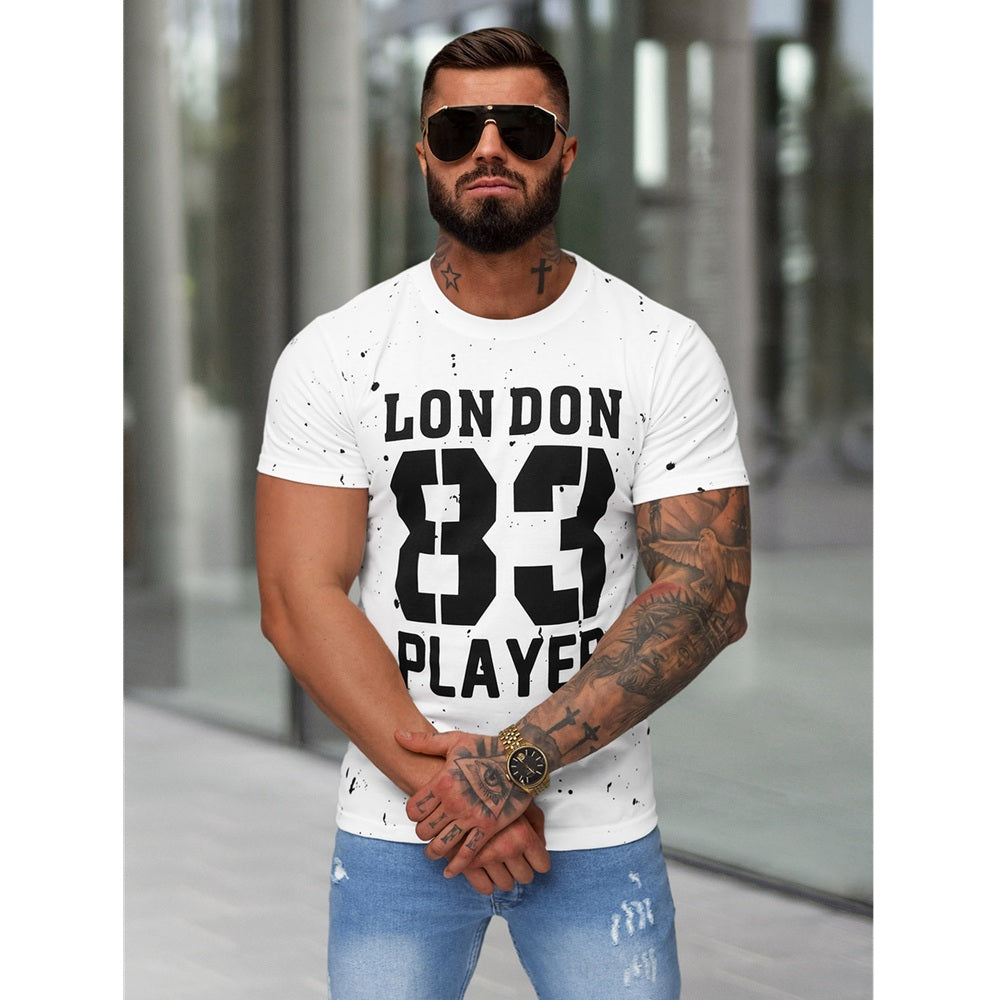 Vit Slim Fit Modell - T-shirt London